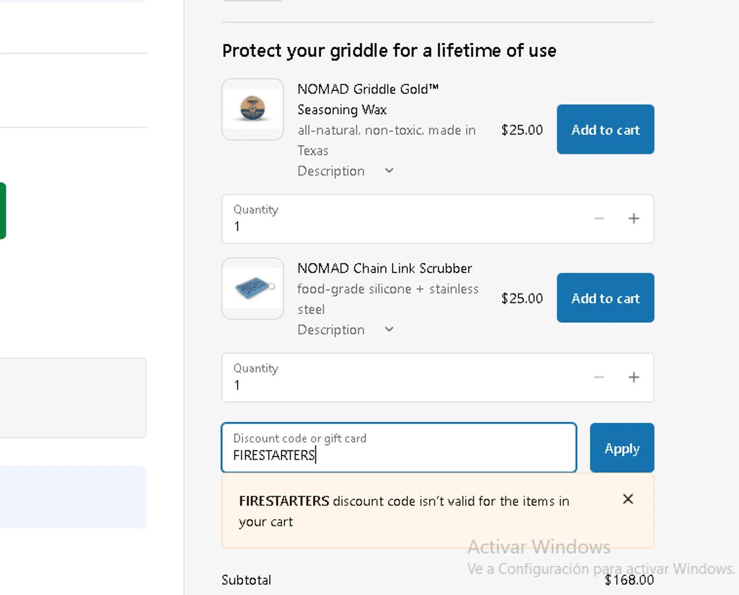 how to use NOMAD GRILLS coupons