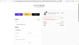 Nomads Clothing coupon verification screenshot