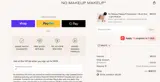 No Makeup Makeup coupon verification screenshot