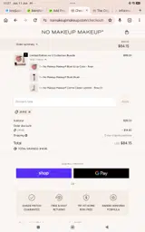 No Makeup Makeup coupon verification screenshot
