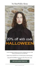 HALLOWEEN coupon verification screenshot