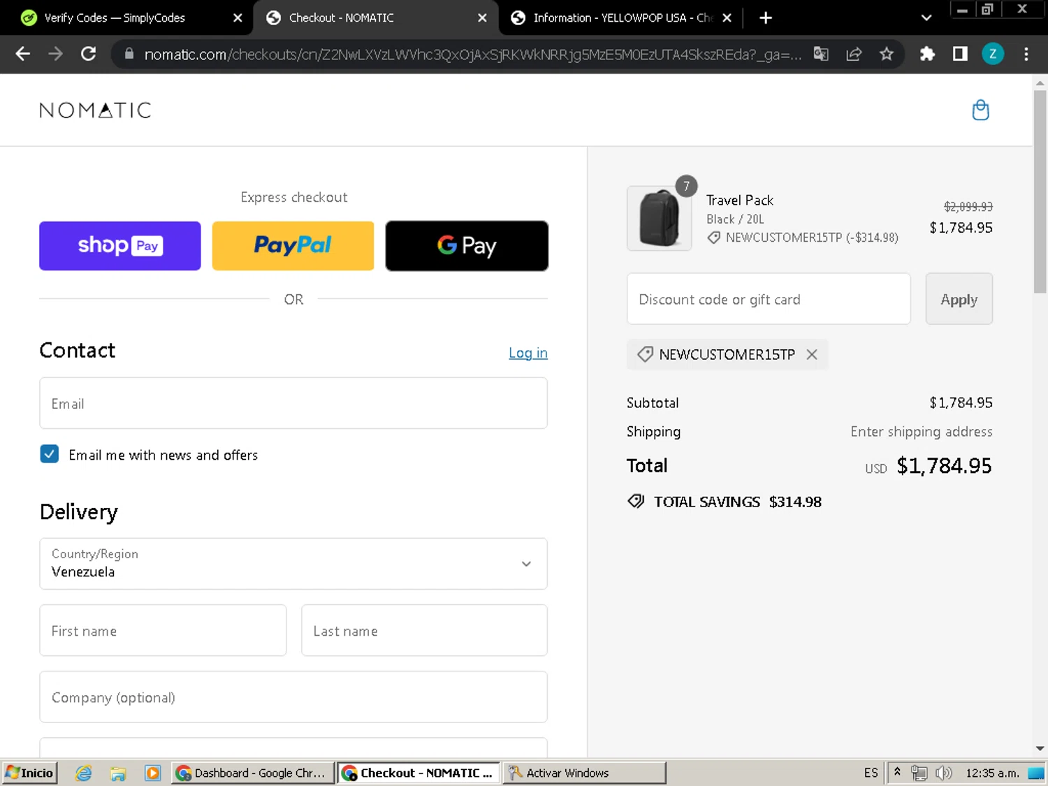 Nomatic Discount Codes 20 Off September 2024