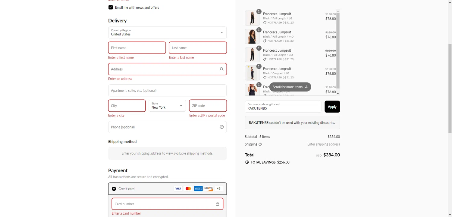 NOM Maternity coupon code screenshot showing code RAKUTENBS applied at NOM Maternity checkout page. Uploaded by SimplyCodes community member CrownTiger6508 on Aug 8, 2025