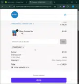 BIRTHDAY coupon verification screenshot