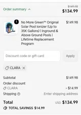 No More Green coupon verification screenshot