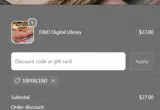 TOPOFF coupon verification screenshot