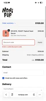 FAMILY10 coupon verification screenshot