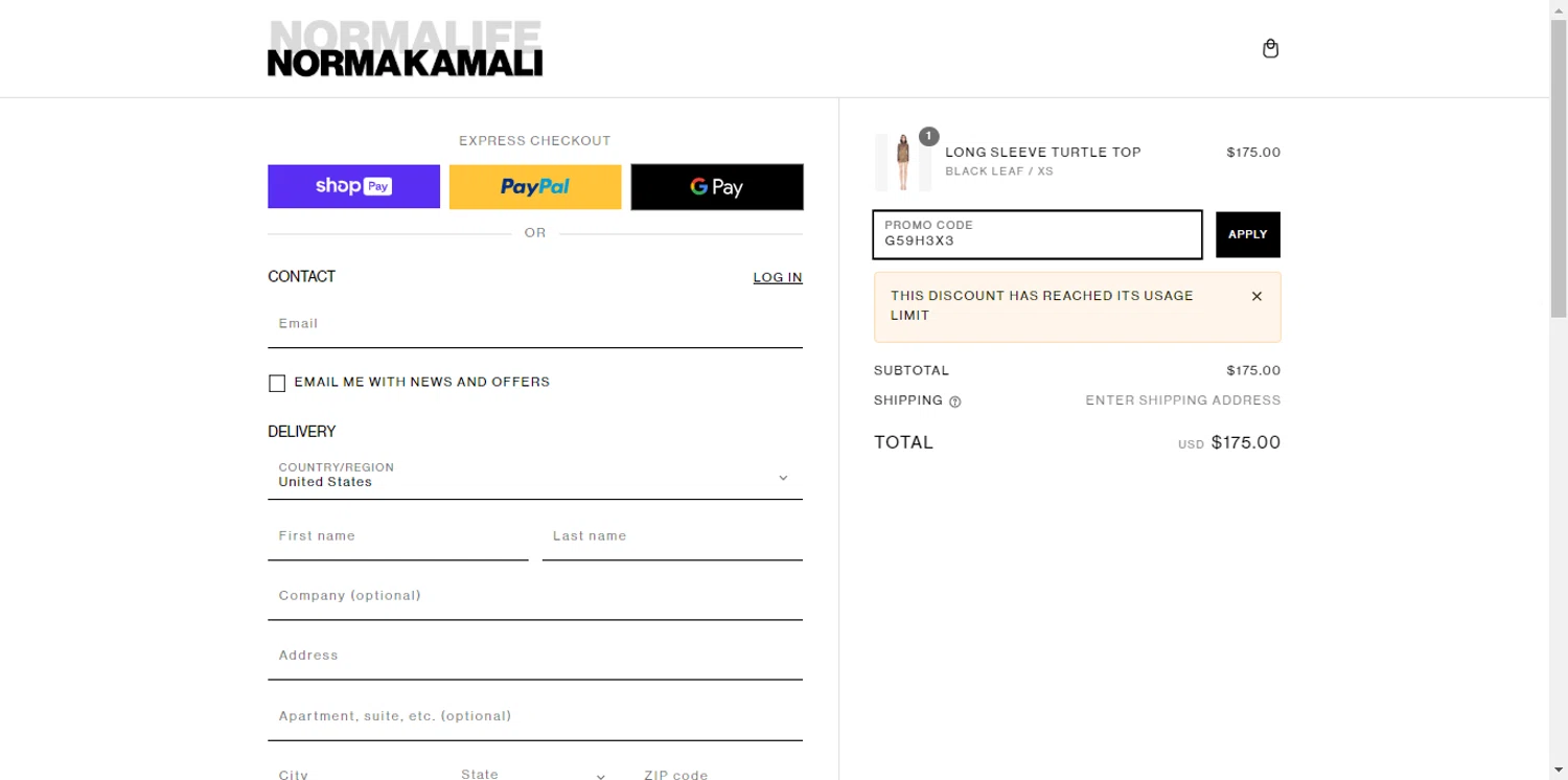 how to use Norma Kamali coupons
