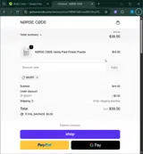 NORSE CODE coupon verification screenshot