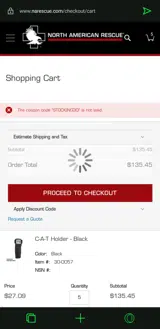 STOCKING30 coupon verification screenshot