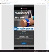 TRAIN2SAVE coupon verification screenshot
