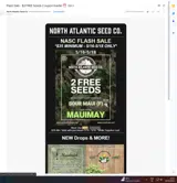North Atlantic Seed coupon verification screenshot