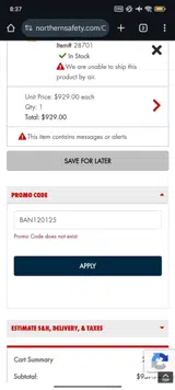 BAN120125 coupon verification screenshot