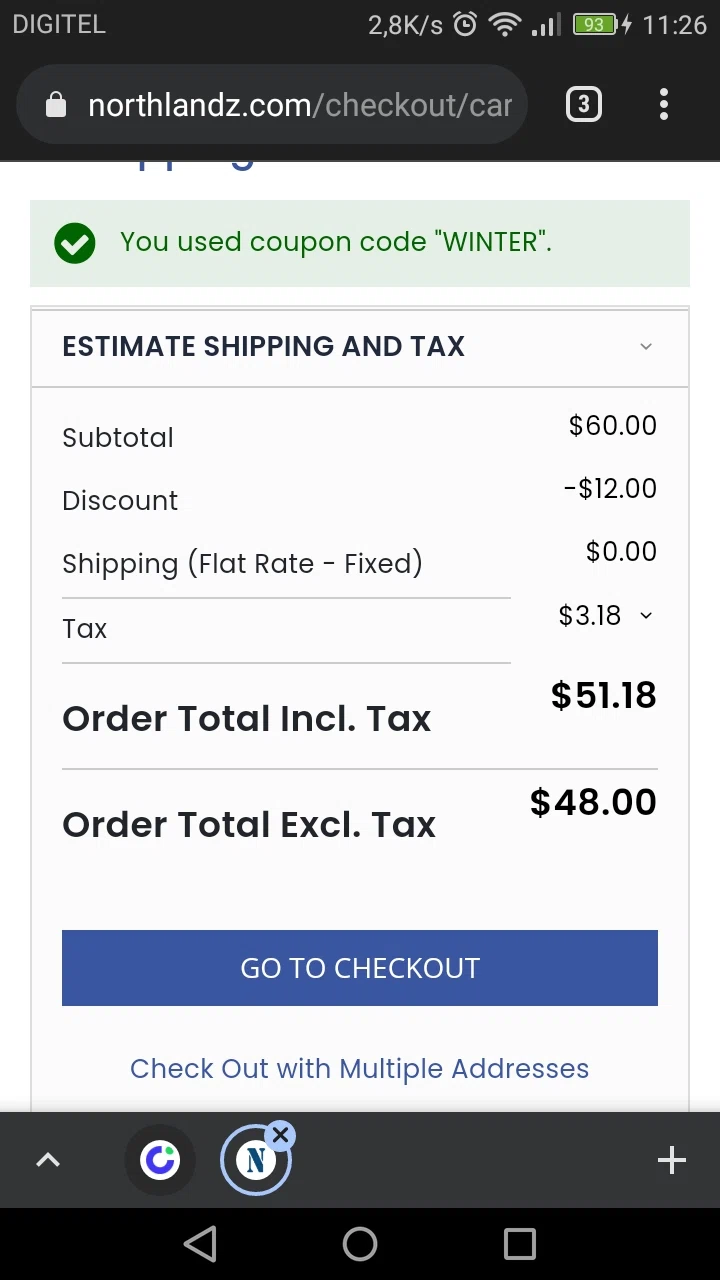 Northlandz checkout page showing Northlandz coupon code box | Screenshot taken by SimplyCodes community member on Jan 19, 2022