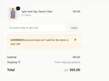 LOVENM20 coupon verification screenshot