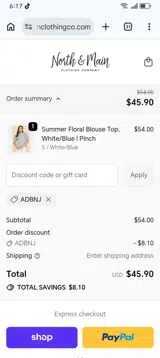 ADBNJ coupon verification screenshot