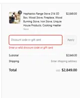 WELCOME10 coupon verification screenshot