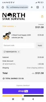 NEWYEAR10% coupon verification screenshot