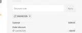 SAVING10% coupon verification screenshot