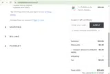 WELCOME10 coupon verification screenshot