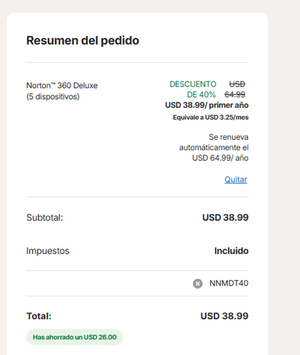 Norton Family promo code screenshot showing code NNMDT40 applied at Norton Family checkout page. Uploaded by SimplyCodes community member PaulSkenes on May 30, 2026