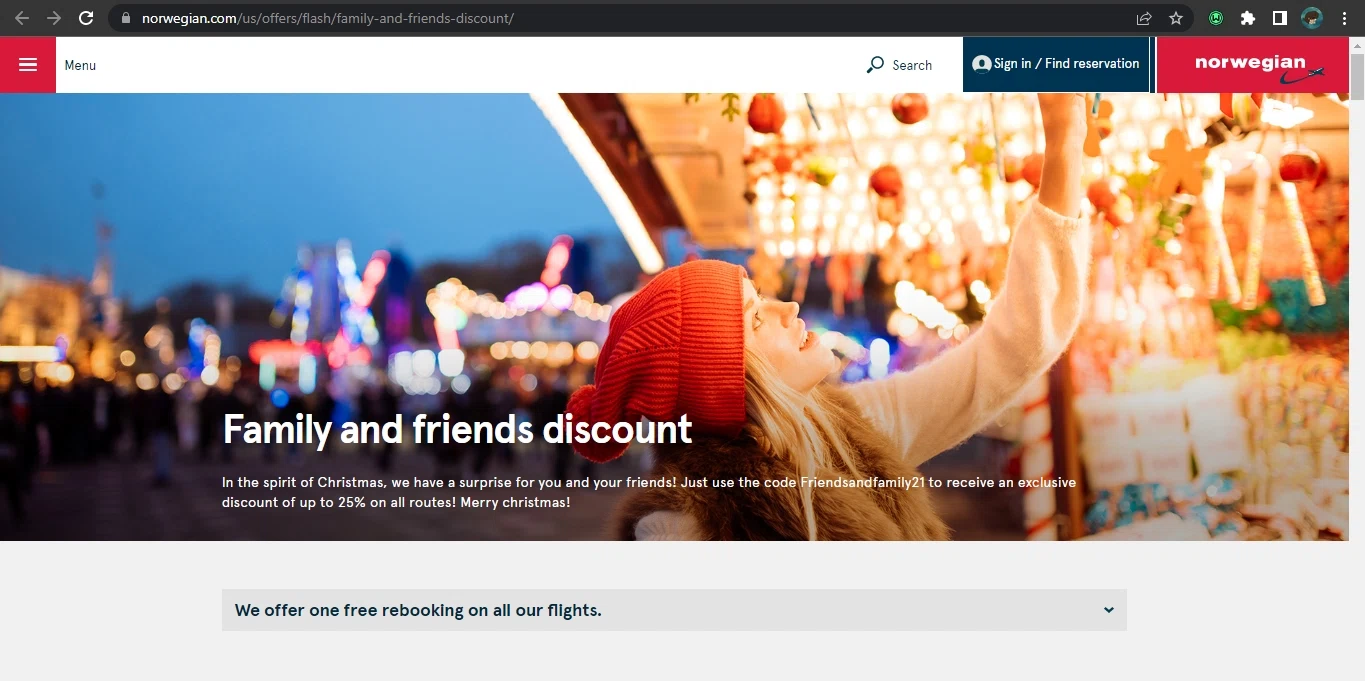 Norwegian Air checkout page showing Norwegian Air promo code box | Screenshot taken by SimplyCodes community member on Jun 2, 2023