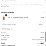 THANKYOU coupon verification screenshot