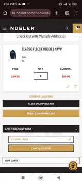 Nosler coupon verification screenshot