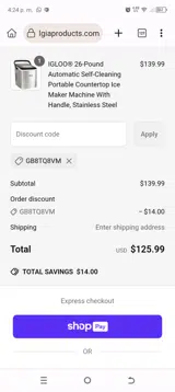 GB8TQ8VM coupon verification screenshot