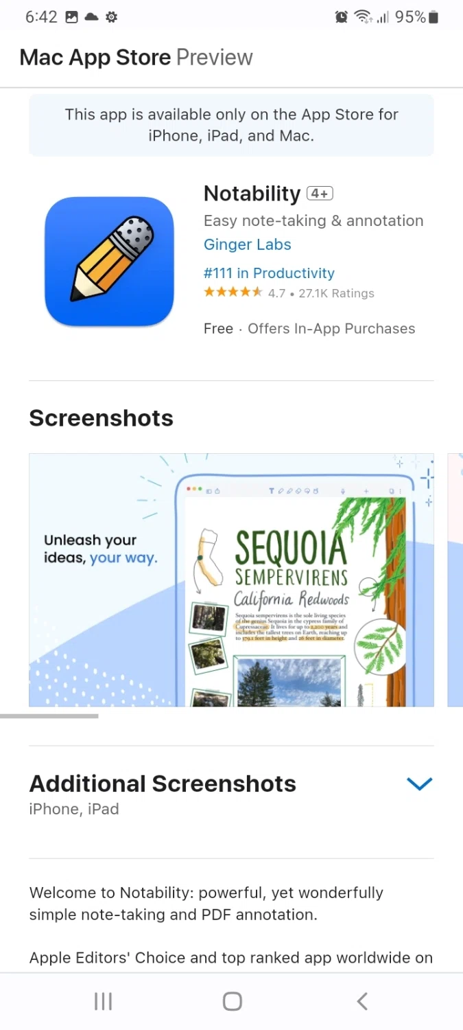 Notability checkout page showing Notability discount code box | Screenshot taken by SimplyCodes community member on Feb 23, 2023