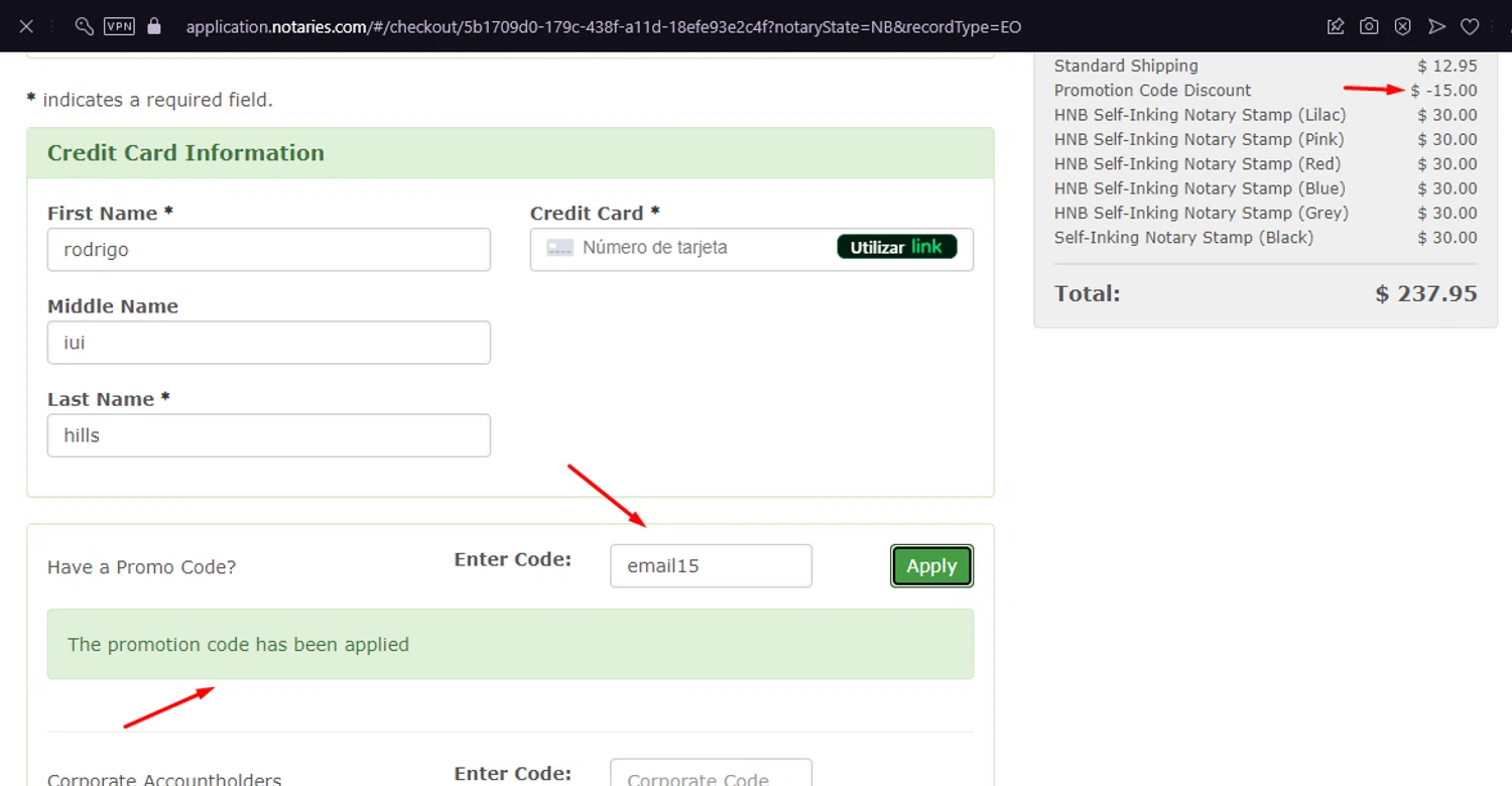 how to use Notary Hub coupons