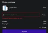 Not Soap, Radio coupon verification screenshot