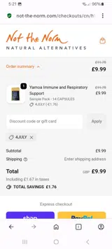 4JULY coupon verification screenshot