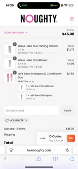 NOUGHY2R coupon verification screenshot
