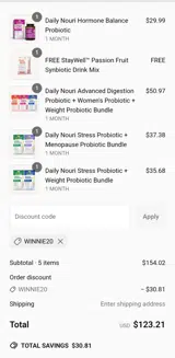 Nouri coupon verification screenshot