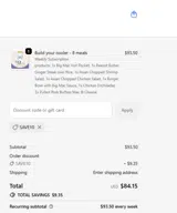 Nourish[ed] coupon verification screenshot