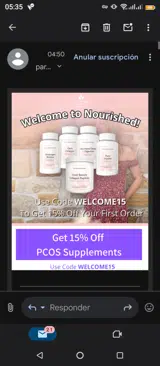 Welcome15 coupon verification screenshot