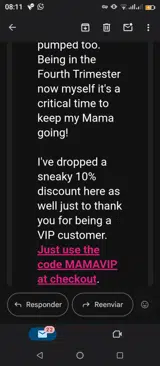 Mamavip coupon verification screenshot