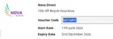 ND15BYC coupon verification screenshot