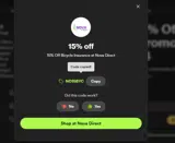 ND15BYC coupon verification screenshot