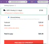 Nova Kratom coupon verification screenshot