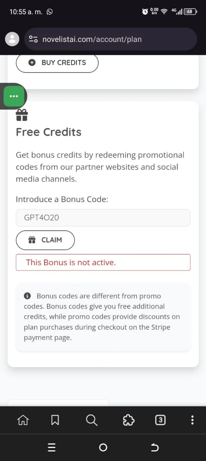 NovelistAI promo code screenshot showing code GPT4O20 applied at NovelistAI checkout page. Uploaded by SimplyCodes community member JannyiseaN on Jul 7, 2025