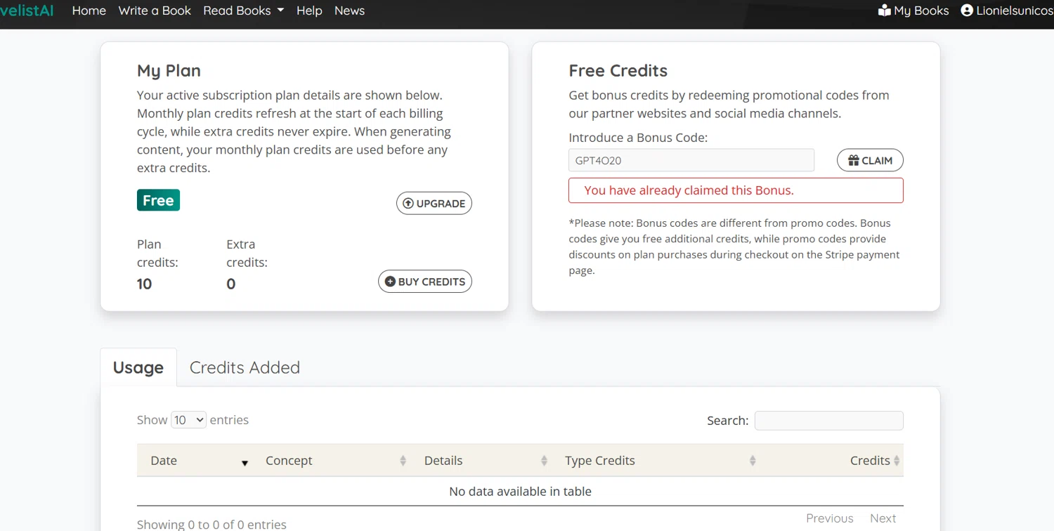 NovelistAI promo code screenshot showing code GPT4O20 applied at NovelistAI checkout page. Uploaded by SimplyCodes community member Lioniel on Apr 9, 2025