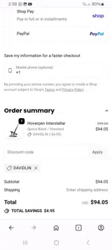Novium US coupon verification screenshot
