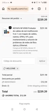 NOYAFA Official coupon verification screenshot