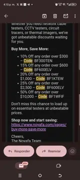 NOYAFA Official coupon verification screenshot