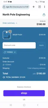 North Pole Engineering coupon verification screenshot