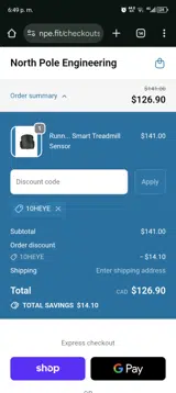 North Pole Engineering coupon verification screenshot
