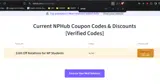 NP100 coupon verification screenshot