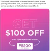 FB100 coupon verification screenshot